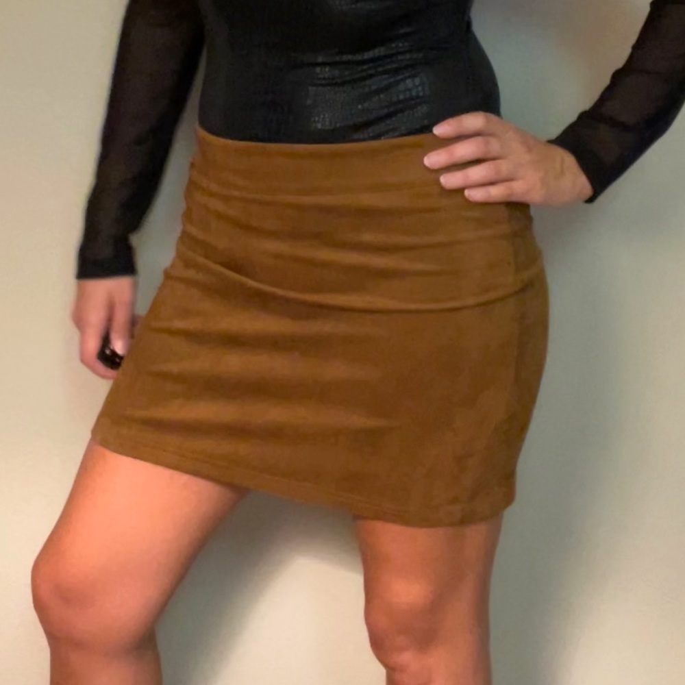 SHEIN Suede miniskirt size 6
